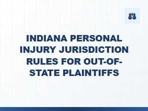 Indiana Jurisdiction Rules for Out-of-State Injury Plaintiffs